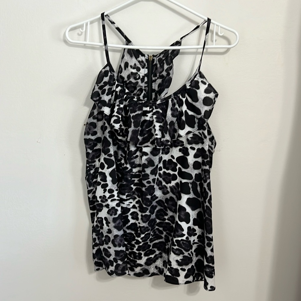 Charlotte Russe animal print flowy tank top